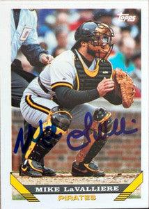 Mike Lavalliere Signed 1993 Topps Baseball Card - Pittsburgh Pirates - PastPros