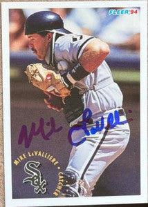 Mike Lavalliere Signed 1994 Fleer Baseball Card - Chicago White Sox - PastPros