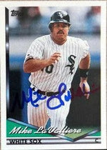 Mike Lavalliere Signed 1994 Topps Baseball Card - Chicago White Sox