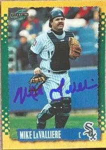 Mike Lavalliere Signed 1995 Score Gold Rush Baseball Card - Chicago White Sox