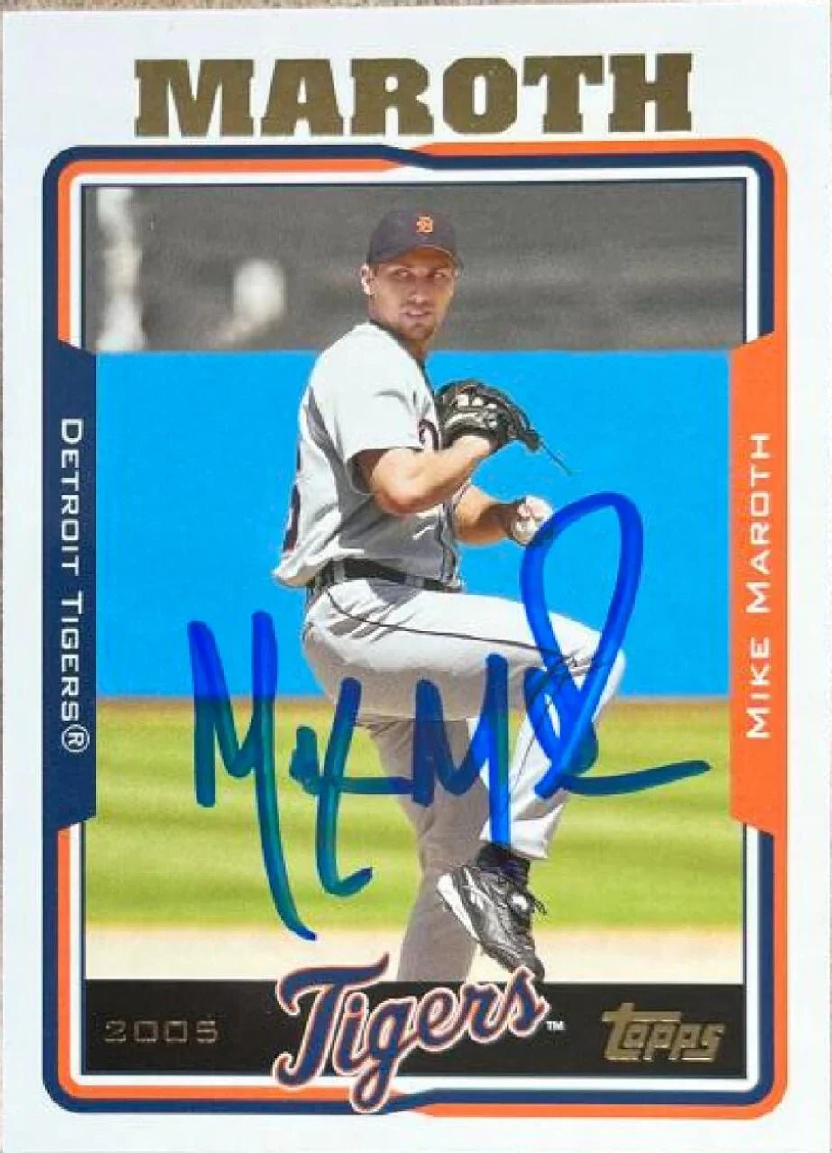 Mike Maroth Signed 2005 Topps Baseball Card - Detroit Tigers