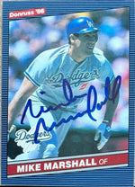 Mike Marshall Signed 1986 Donruss Baseball Card - Los Angeles Dodgers