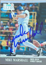Mike Marshall Signed 1991 Fleer Ultra Baseball Card - Boston Red Sox