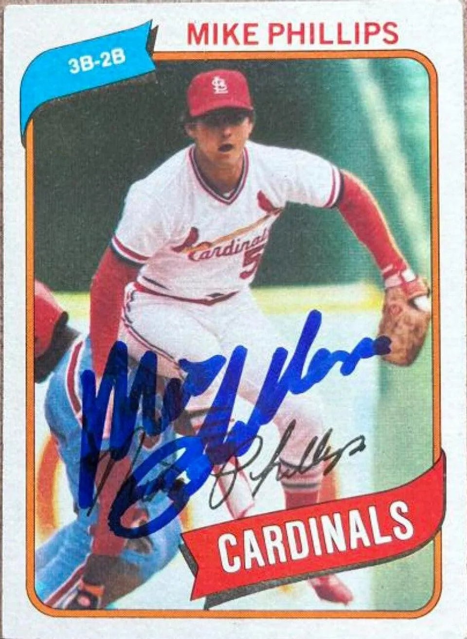Mike Phillips Signed 1980 Topps Baseball Card - St Louis Cardinals