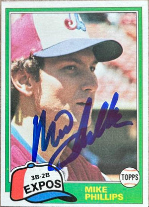 Mike Phillips Signed 1981 Topps Traded Baseball Card - Montreal Expos - PastPros