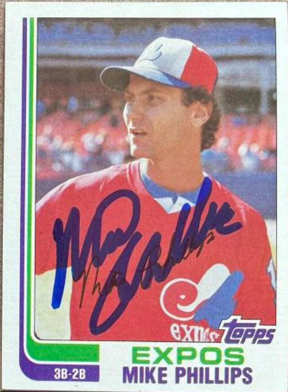 Mike Phillips Signed 1982 Topps Baseball Card - Montreal Expos