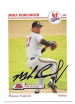 Mike Remlinger Signed 1991 Line Drive AA Baseball Card - Phoenix Firebirds