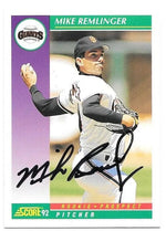 Mike Remlinger Signed 1992 Score Baseball Card - San Francisco Giants