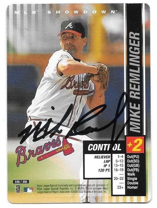 Mike Remlinger Signed 2002 MLB Showdown Baseball Card - Atlanta Braves