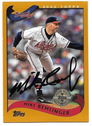 Mike Remlinger Signed 2002 Topps Home Team Advantage Baseball Card - Atlanta Braves