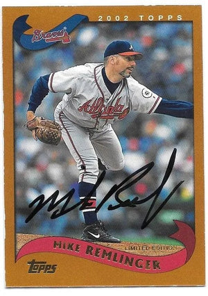 Mike Remlinger Signed 2002 Topps Limited Edition Baseball Card - Atlanta Braves