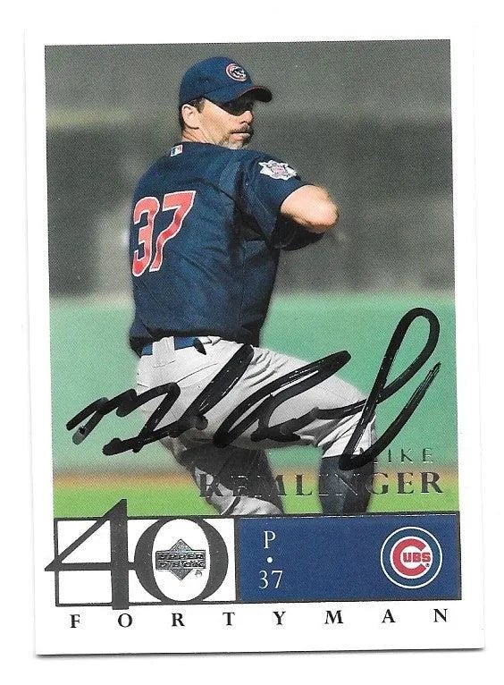 Mike Remlinger Signed 2003 Upper Deck 40 Man Baseball Card - Chicago Cubs