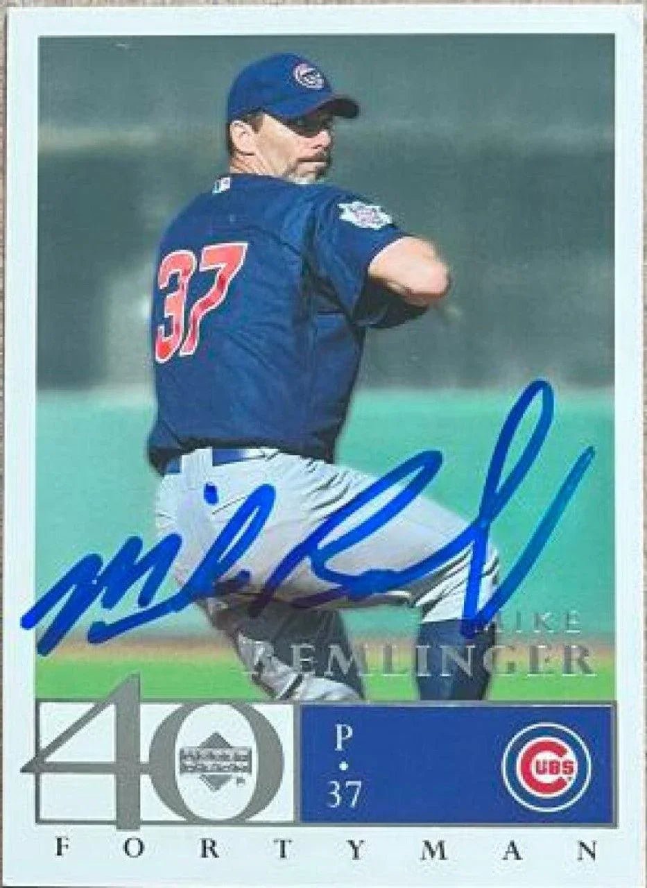 Mike Remlinger Signed 2003 Upper Deck 40 Man Baseball Card - Chicago Cubs