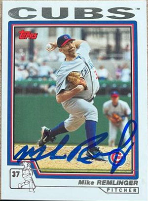 Mike Remlinger Signed 2004 Topps Baseball Card - Chicago Cubs - PastPros