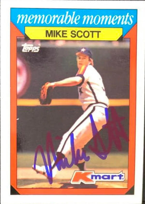 Mike Scott Signed 1988 Topps K-Mart Memorable Moments Baseball Card - Houston Astros