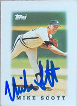 Mike Scott Signed 1988 Topps Major League Leader Mini Baseball Card - Houston Astros