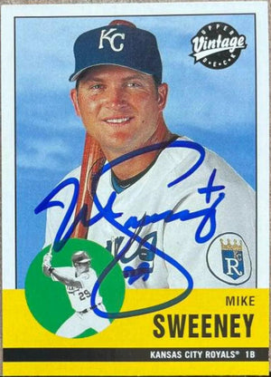 Mike Sweeney Signed 2001 Upper Deck Vintage Baseball Card - Kansas City Royals