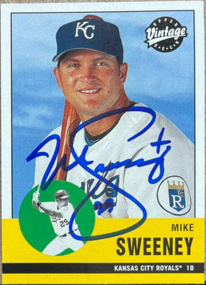 Mike Sweeney Signed 2001 Upper Deck Vintage Baseball Card - Kansas City Royals - PastPros