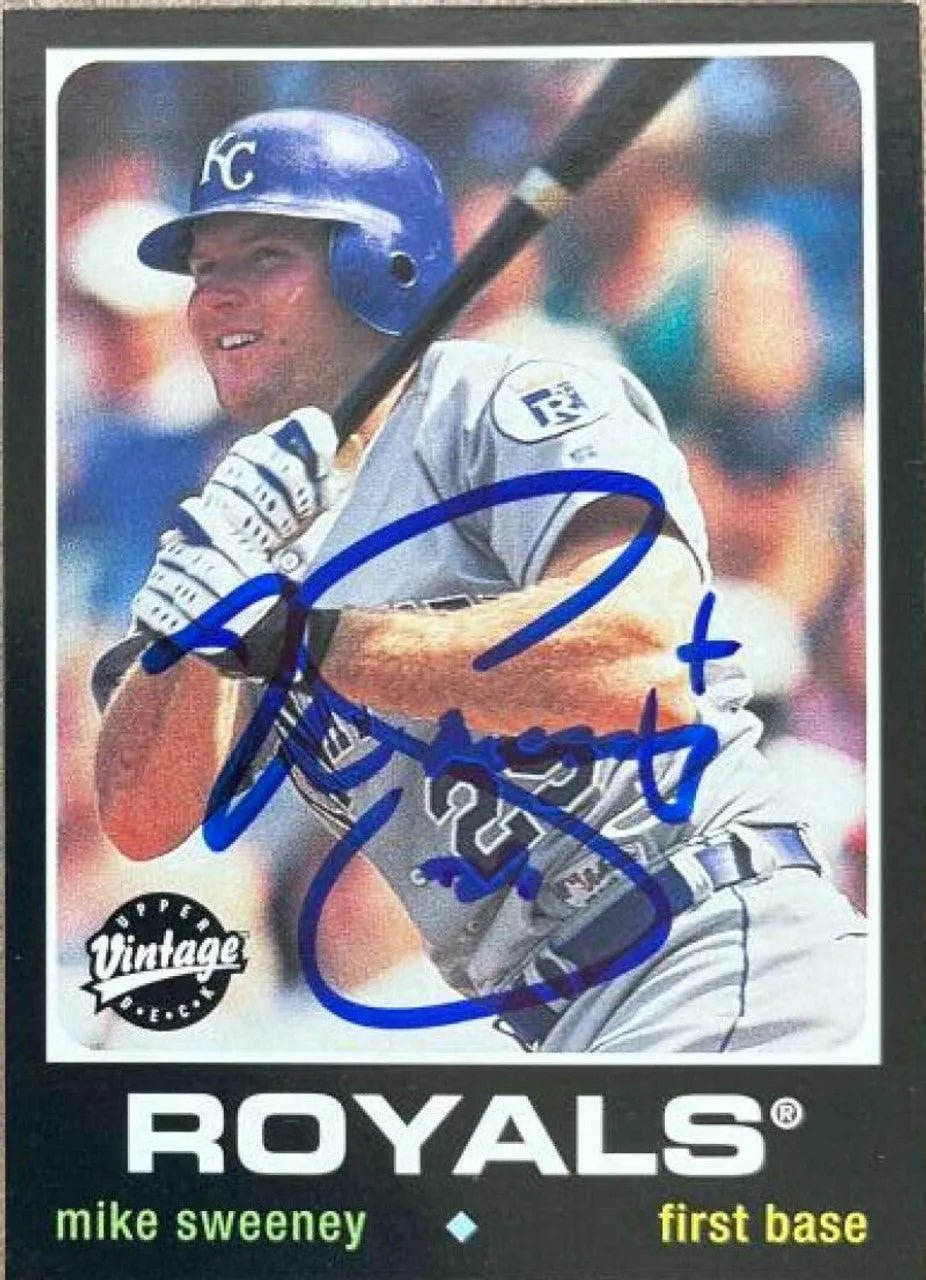 Mike Sweeney Signed 2002 Upper Deck Vintage Baseball Card - Kansas City Royals #80