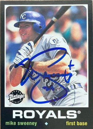 Mike Sweeney Signed 2002 Upper Deck Vintage Baseball Card - Kansas City Royals #80 - PastPros