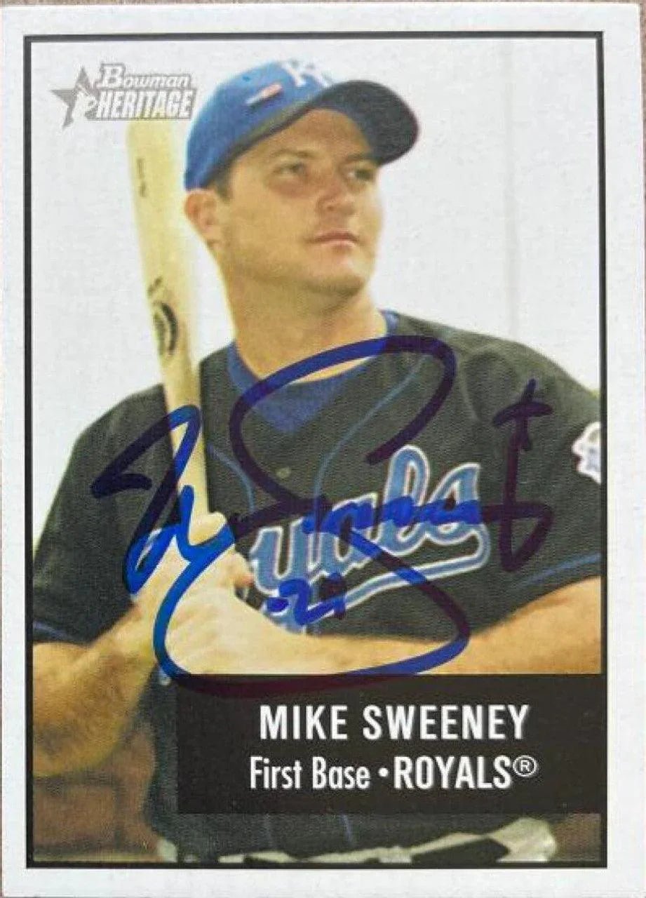 Mike Sweeney Signed 2003 Bowman Heritage Baseball Card - Kansas City Royals