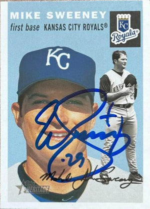 Mike Sweeney Signed 2003 Topps Heritage Baseball Card - Kansas City Royals