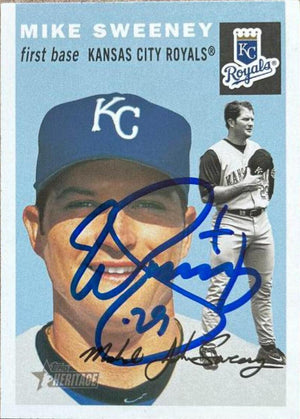 Mike Sweeney Signed 2003 Topps Heritage Baseball Card - Kansas City Royals - PastPros