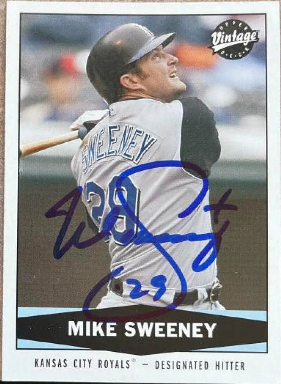 Mike Sweeney Signed 2004 Upper Deck Vintage Baseball Card - Kansas City Royals