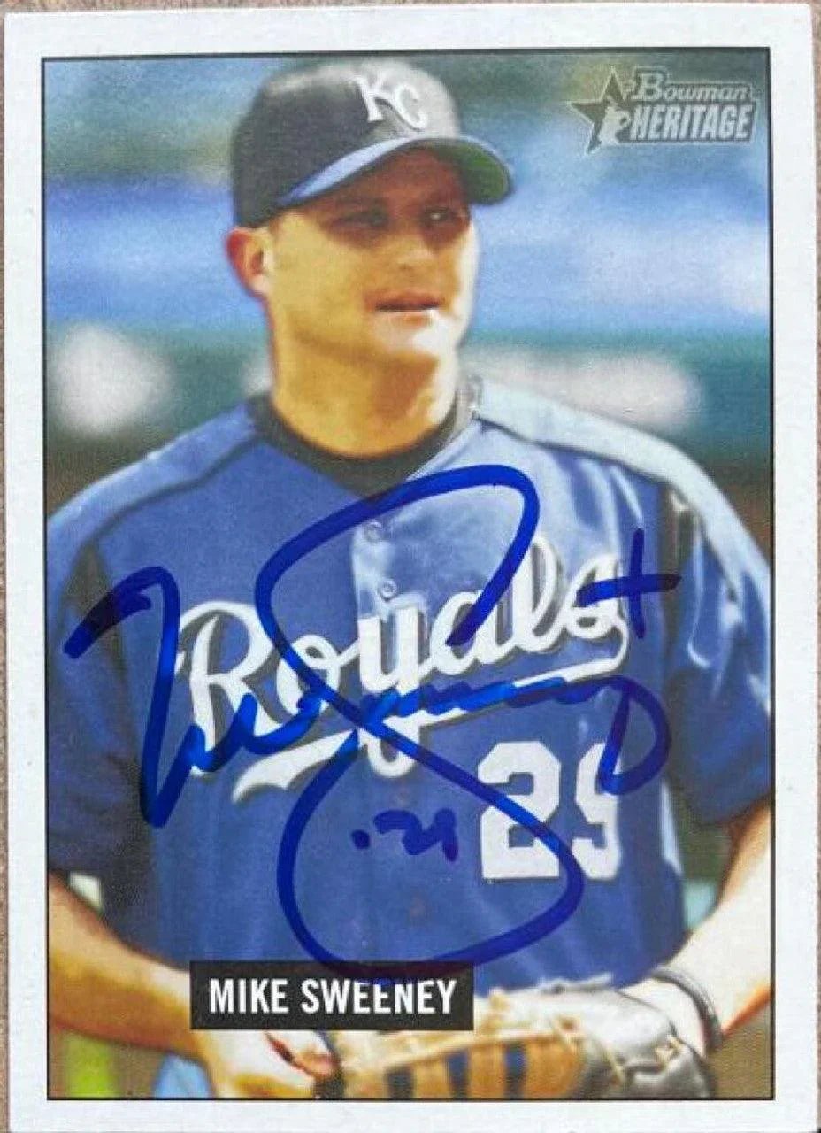 Mike Sweeney Signed 2005 Bowman Heritage Baseball Card - Kansas City Royals