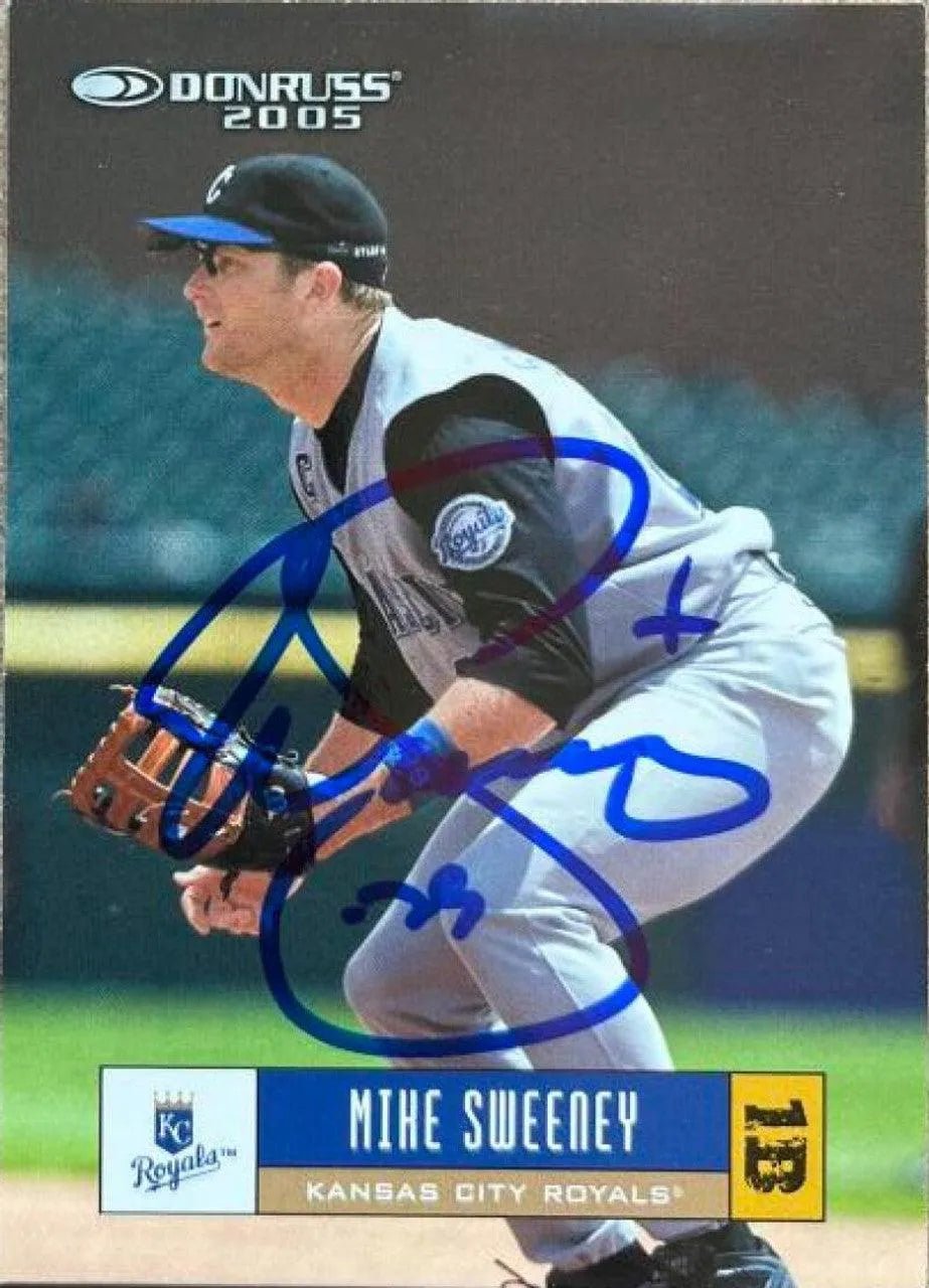 Mike Sweeney Signed 2005 Donruss Baseball Card - Kansas City Royals
