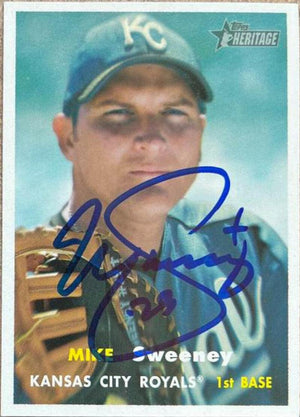 Mike Sweeney Signed 2006 Topps Heritage Baseball Card - Kansas City Royals - PastPros