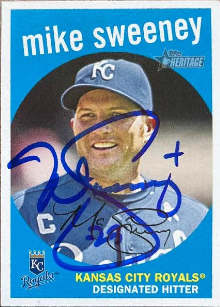 Mike Sweeney Signed 2008 Topps Heritage Baseball Card - Kansas City Royals