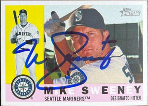 Mike Sweeney Signed 2009 Topps Heritage Baseball Card - Seattle Mariners