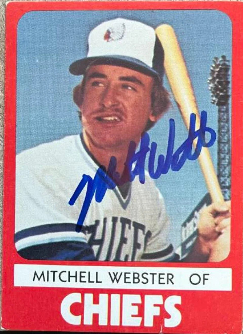 Mitch Webster Signed 1980 TCMA Baseball Card - Syracuse Chiefs