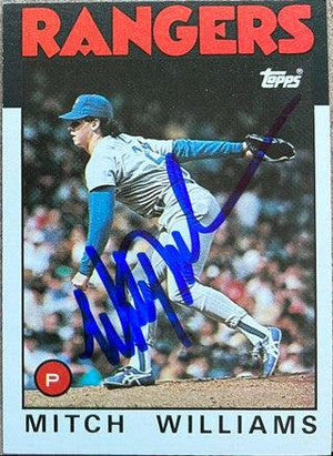Mitch Williams Signed 1986 Topps Traded Baseball Card - Texas Rangers - PastPros
