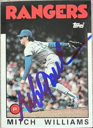 Mitch Williams Signed 1986 Topps Traded Tiffany Baseball Card - Texas Rangers - PastPros