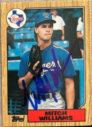 Mitch Williams Signed 1987 Topps Tiffany Baseball Card - Texas Rangers - PastPros