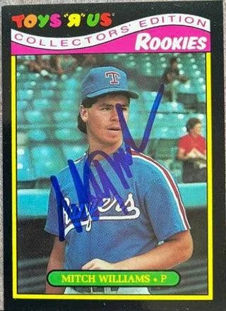 Mitch Williams Signed 1987 Topps Toys R Us Rookies Baseball Card - Texas Rangers