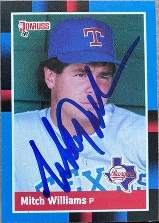 Mitch Williams Signed 1988 Donruss Baseball Card - Texas Rangers