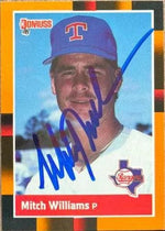 Mitch Williams Signed 1988 Donruss Baseball's Best Baseball Card - Texas Rangers