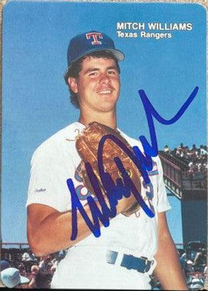 Mitch Williams Signed 1988 Mother's Cookies Baseball Card - Texas Rangers - PastPros