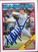 Mitch Williams Signed 1988 Topps Baseball Card - Texas Rangers