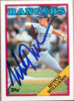 Mitch Williams Signed 1988 Topps Tiffany Baseball Card - Texas Rangers