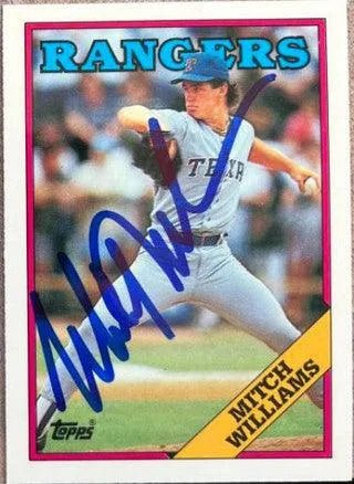 Mitch Williams Signed 1988 Topps Tiffany Baseball Card - Texas Rangers