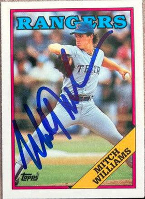 Mitch Williams Signed 1988 Topps Tiffany Baseball Card - Texas Rangers - PastPros