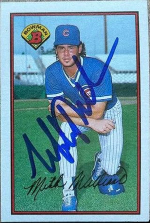 Mitch Williams Signed 1989 Bowman Baseball Card - Chicago Cubs