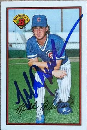 Mitch Williams Signed 1989 Bowman Tiffany Baseball Card - Chicago Cubs