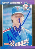 Mitch Williams Signed 1989 Donruss Baseball Card - Texas Rangers