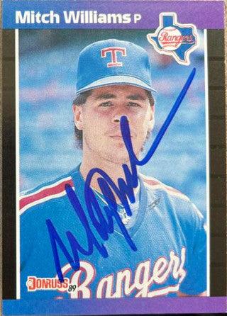 Mitch Williams Signed 1989 Donruss Baseball Card - Texas Rangers - PastPros