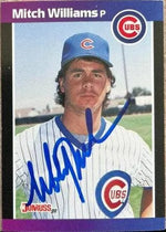 Mitch Williams Signed 1989 Donruss Traded Baseball Card - Chicago Cubs